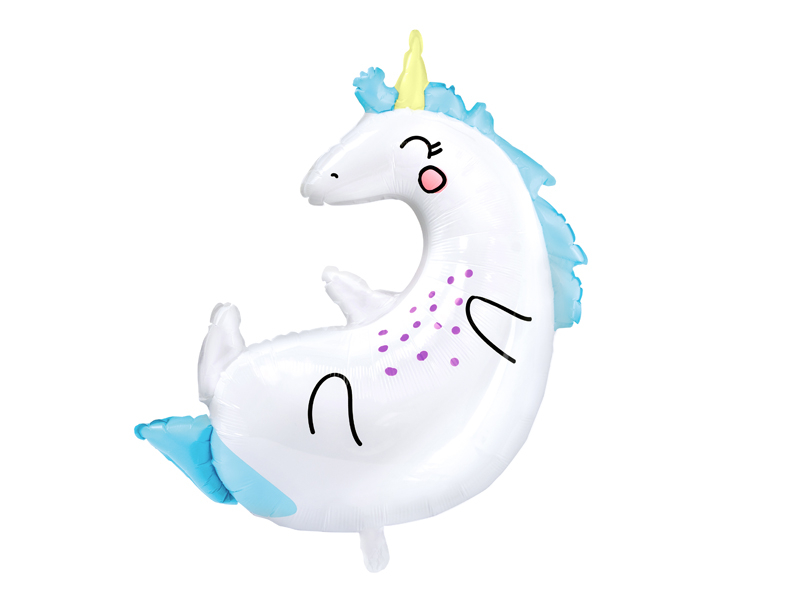 PartyDeco Fóliový balón - unicorn 70 x 75 cm