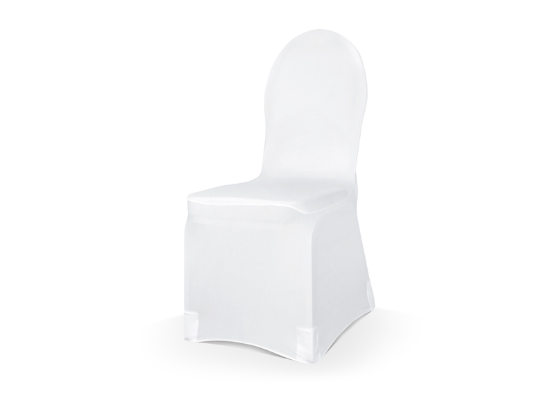 E-shop PartyDeco Elastický poťah na stoličku - biely
