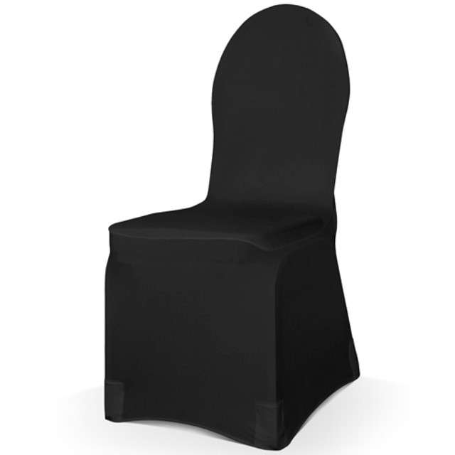 PartyDeco Elastický poťah na stoličku - čierny