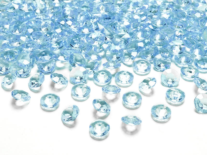 E-shop PartyDeco Diamantové konfety tyrkysové 12mm