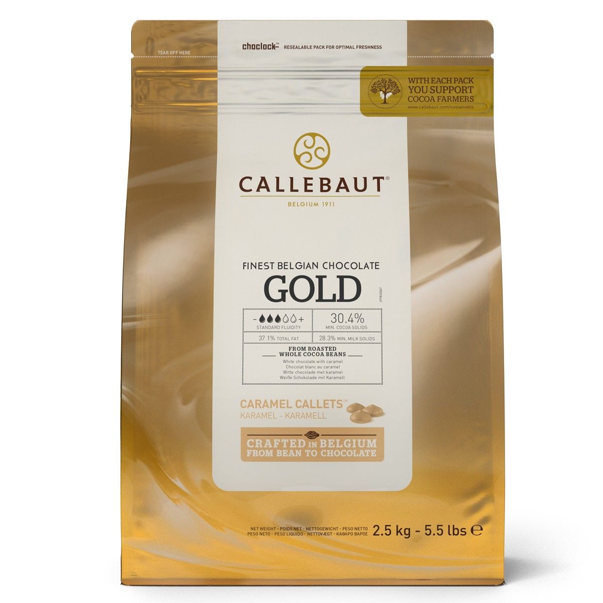 E-shop Callebaut karamelová čokoláda - Gold 2,5 kg