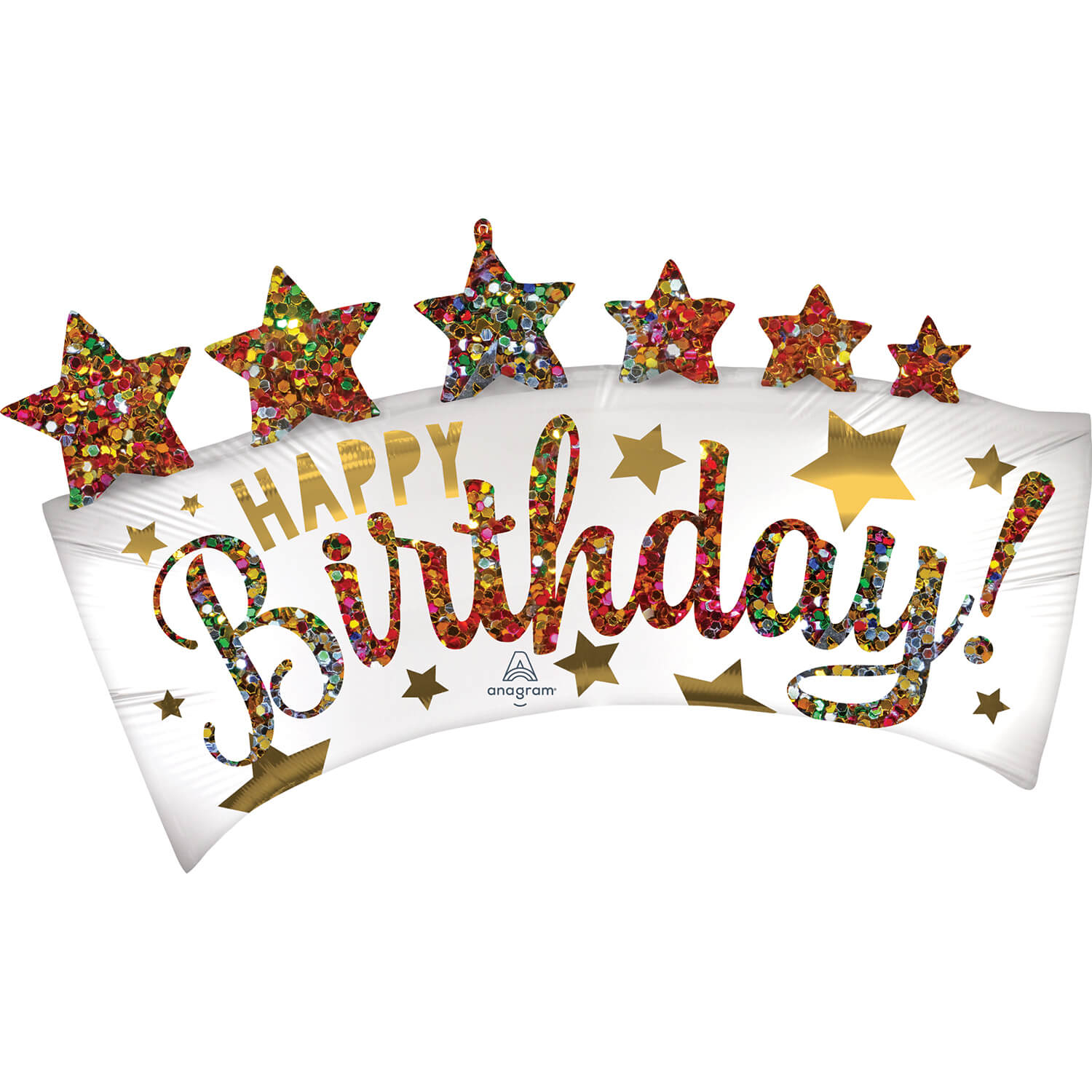 E-shop Amscan Fóliový balón banner Happy Birthday 34 x 86 cm