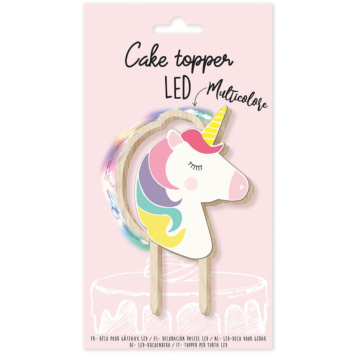 E-shop Cakesupplies Zápich na tortu LED - Jednorožec