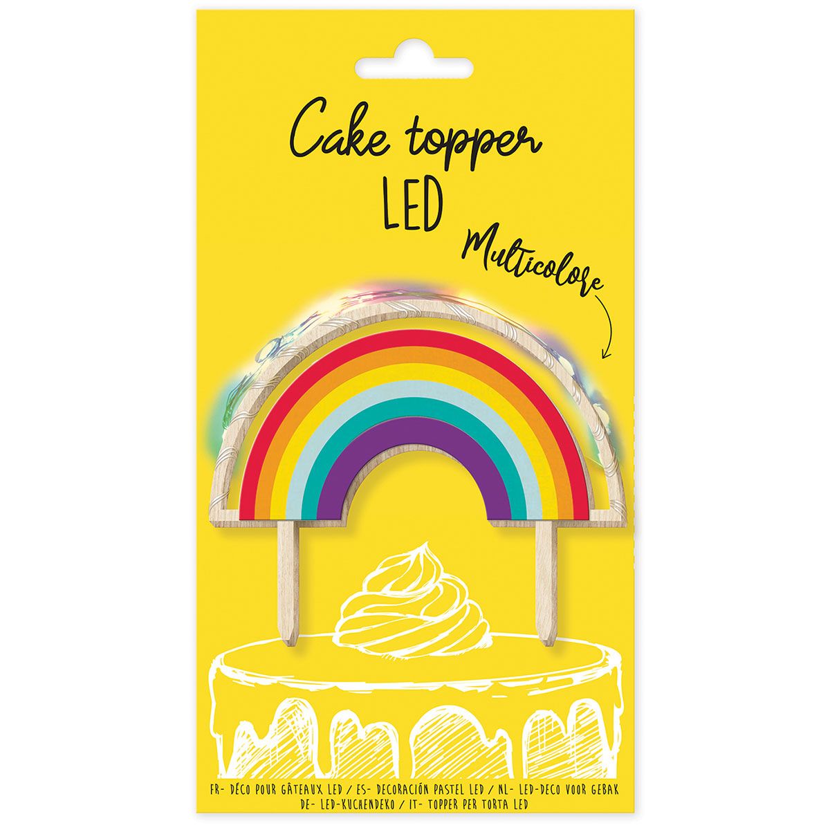 E-shop Cakesupplies Zápich na tortu LED - Dúha