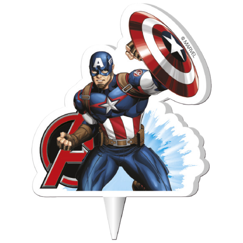 E-shop Dekora Narodeninová sviečka - Captain America/ Avengers 7,5 cm