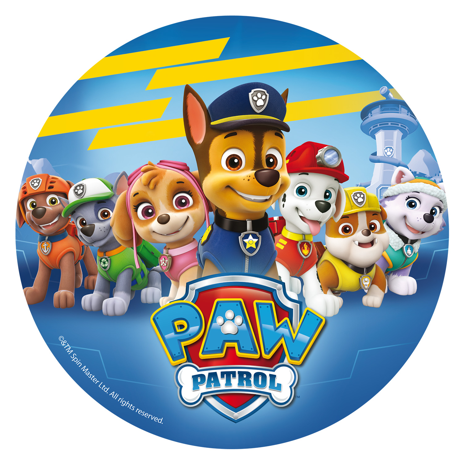 E-shop Dekora Jedlý papier - Paw Patrol modrý 20 cm