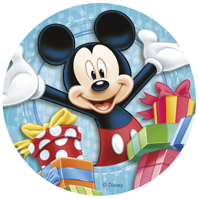 E-shop Dekora Jedlý papier - Mickey a darčeky 20 cm