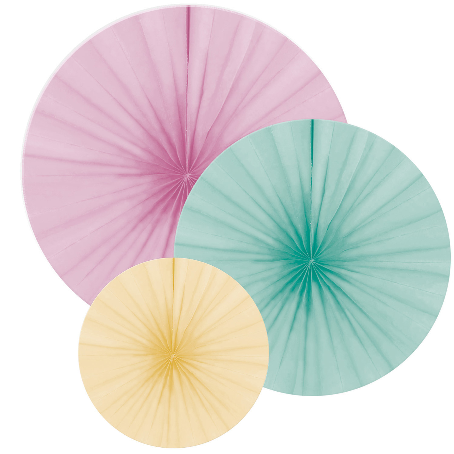 E-shop Amscan Dekoračné rozety - pastelové mix 3 ks