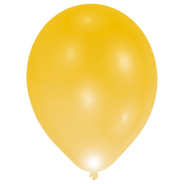 E-shop Amscan LED balóniky zlatý 5 ks