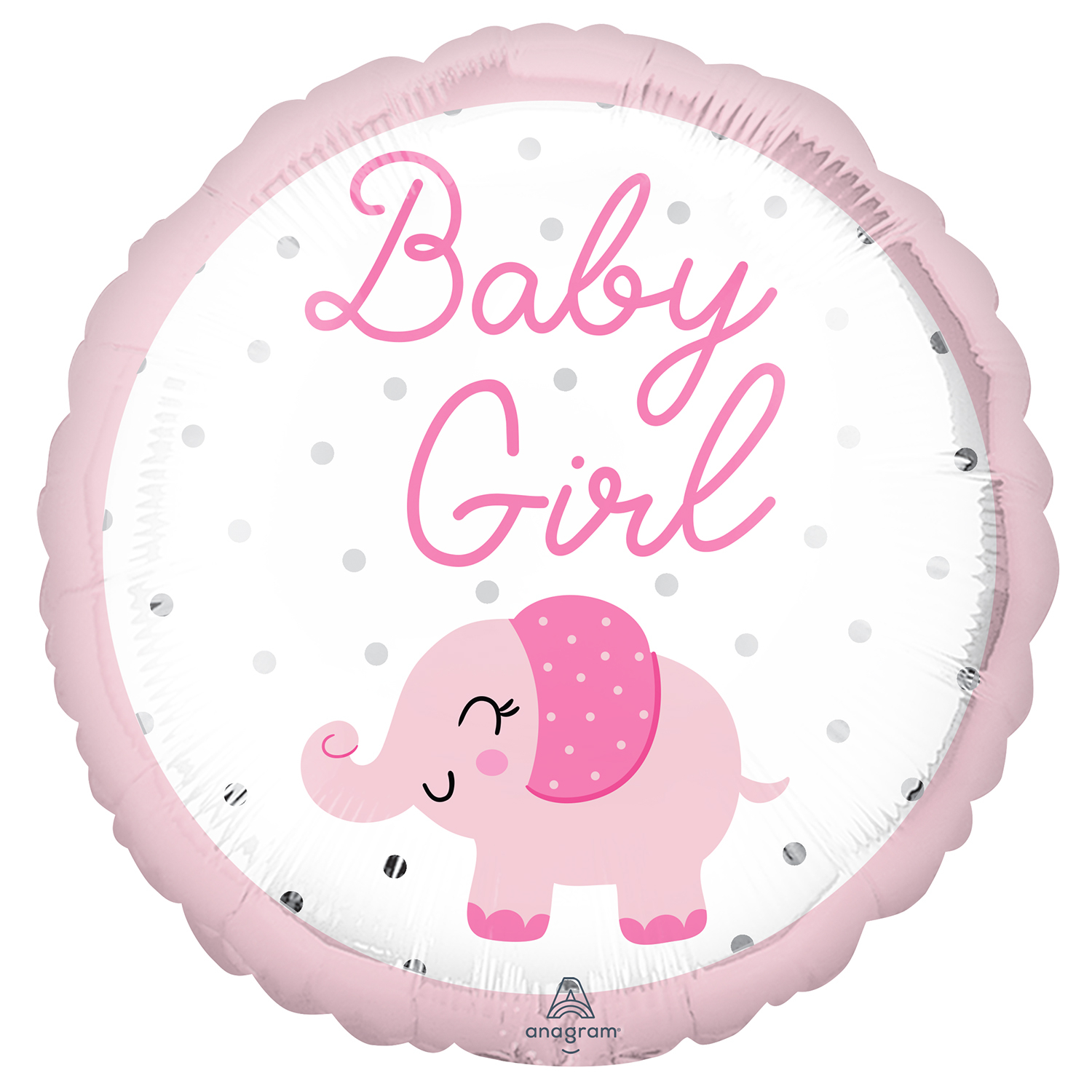 E-shop Amscan Fóliový balón - Baby Girl ružový sloník