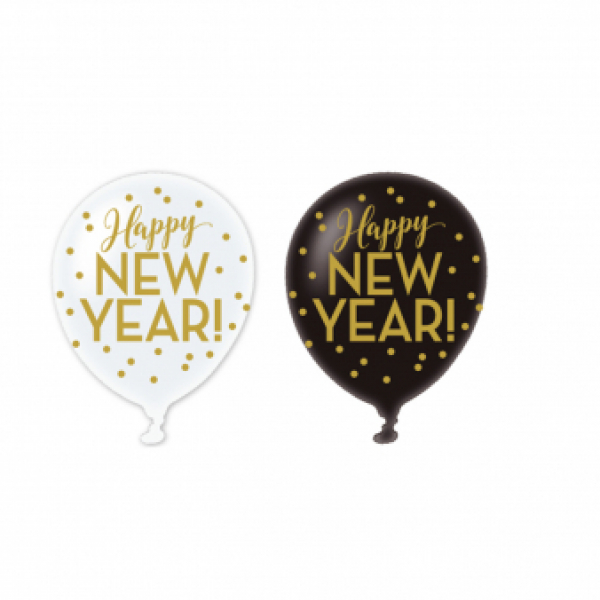 E-shop Amscan Balóniky Happy New Year - 6 ks