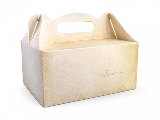 E-shop PartyDeco Dekoratívna krabica na výslužku - Thank You
