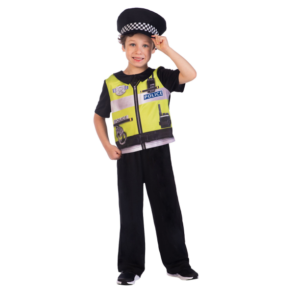 Amscan Detský kostým - Policajt s vestou Veľkosť - deti: M: 128 cm