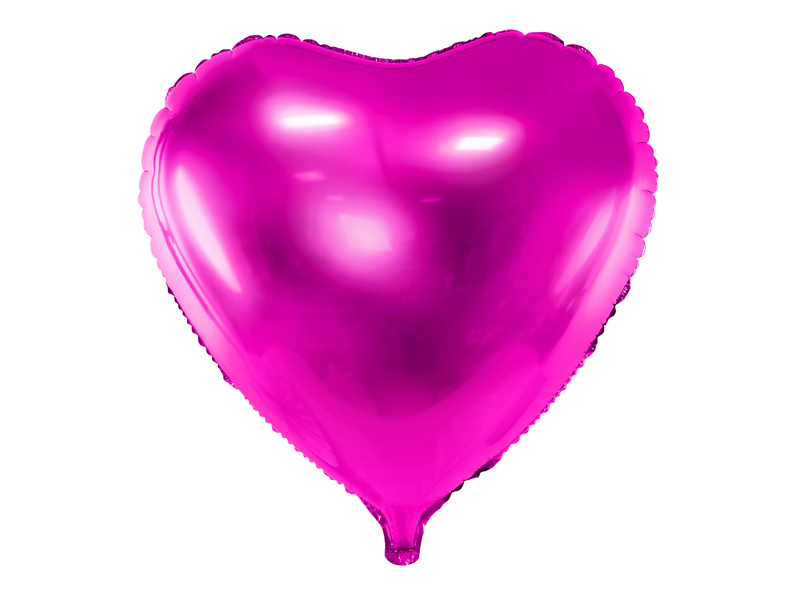 E-shop PartyDeco Fóliový balón srdce - tmavá ružová 45 cm
