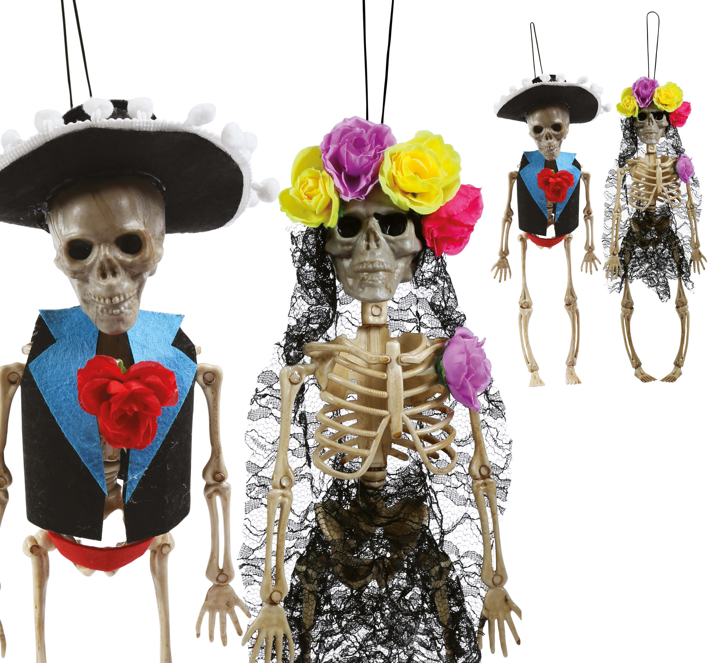 Guirca Visiaca dekorácia - Mexická kostra 1 ks