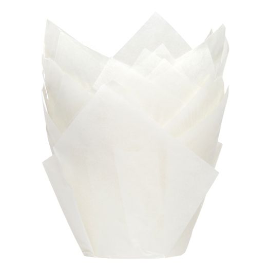 E-shop Cakesupplies Košíčky na muffiny biele tulipán 36 ks