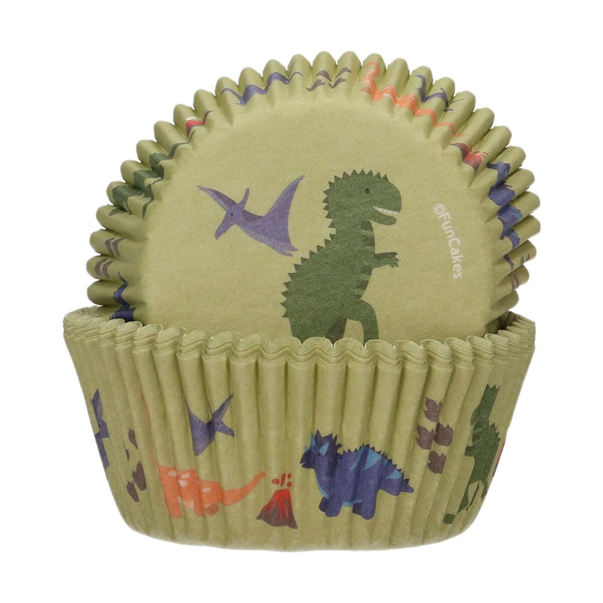 E-shop Cakesupplies Košíčky na pečenie - Dinosaurus zelené 48 ks