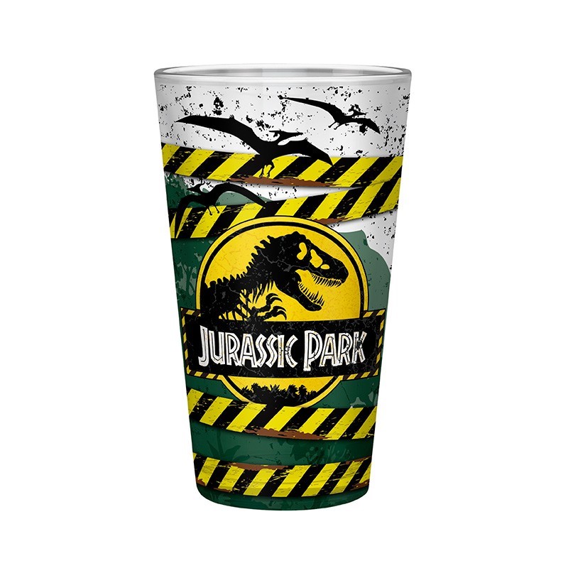 E-shop Abysse Corp Sklenený pohár - Jurský Park 400 ml