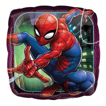 E-shop Amscan Fóliový balón Spiderman US - štvorec 45 cm