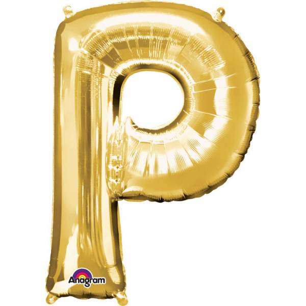 E-shop Amscan Fóliový balónik písmeno P 86 cm zlatý