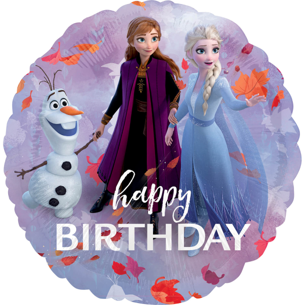 E-shop Amscan Fóliový balón - Frozen II Happy Birthday kruh