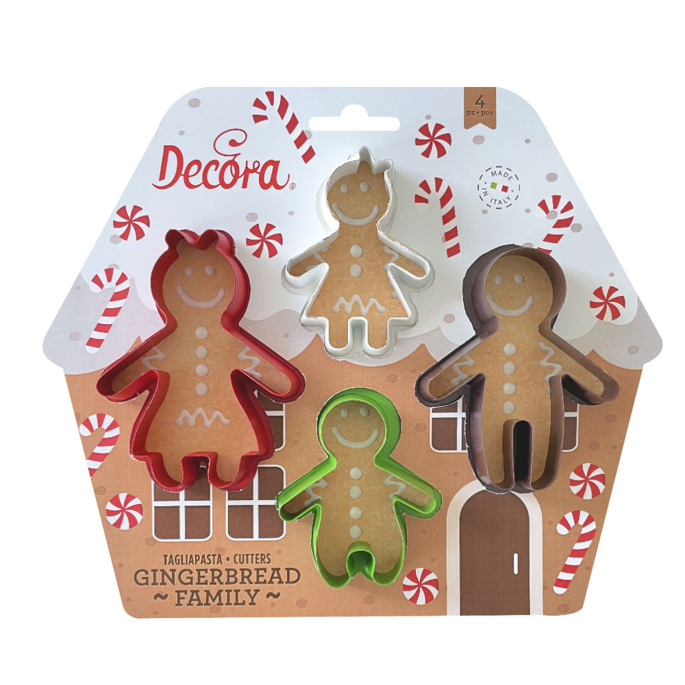 E-shop Decora Sada vykrajovačiek - Gingerbread family 4 ks