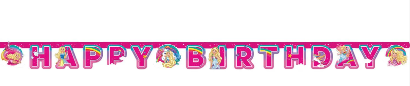 E-shop Amscan Banner Happy Birthday - Barbie Dreamtopia 200 x 15 cm