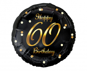 E-shop Godan Fóliový balón čierno/zlatý 60