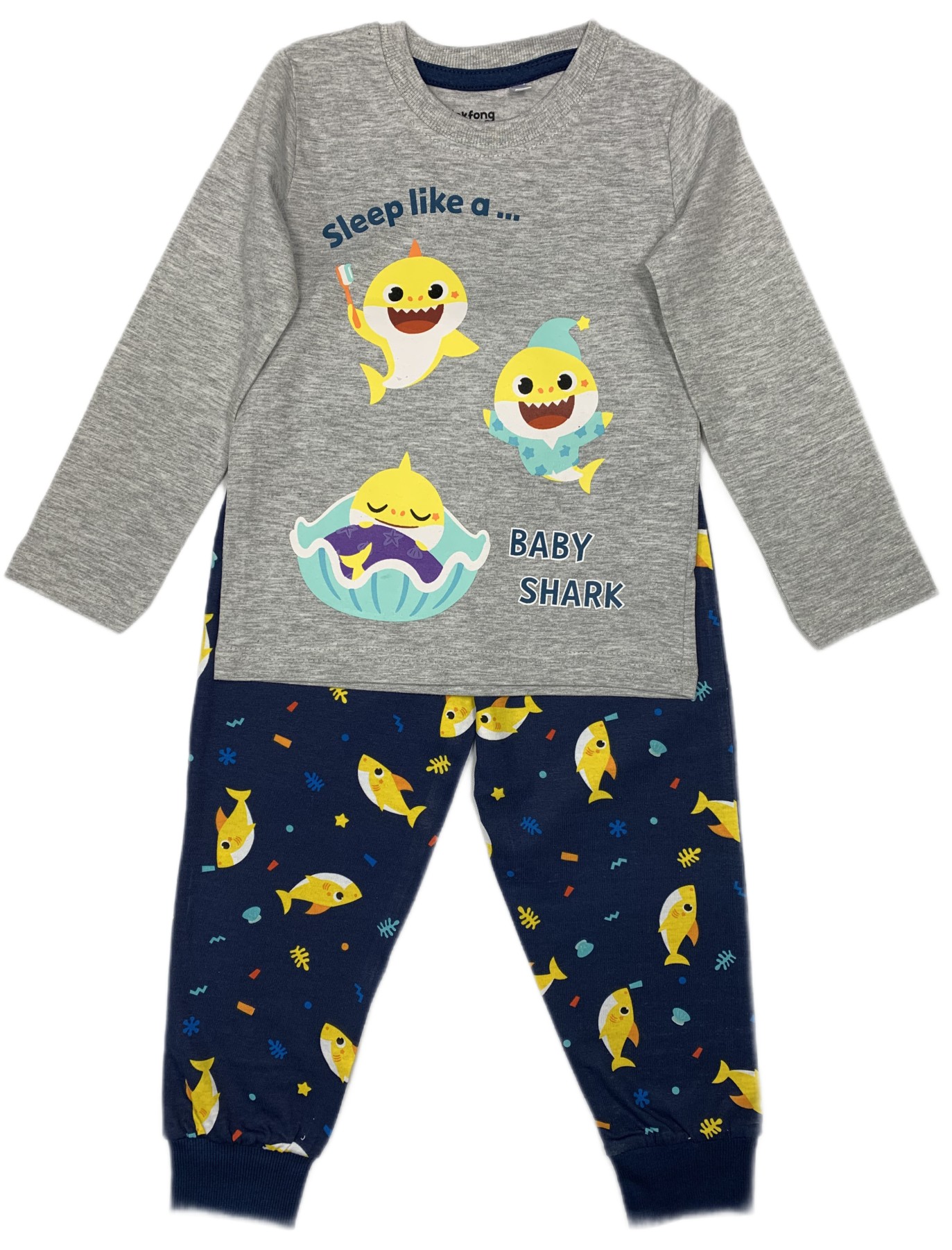 EPlus Chlapčenské pyžamo - Baby Shark sivé Veľkosť - deti: 116