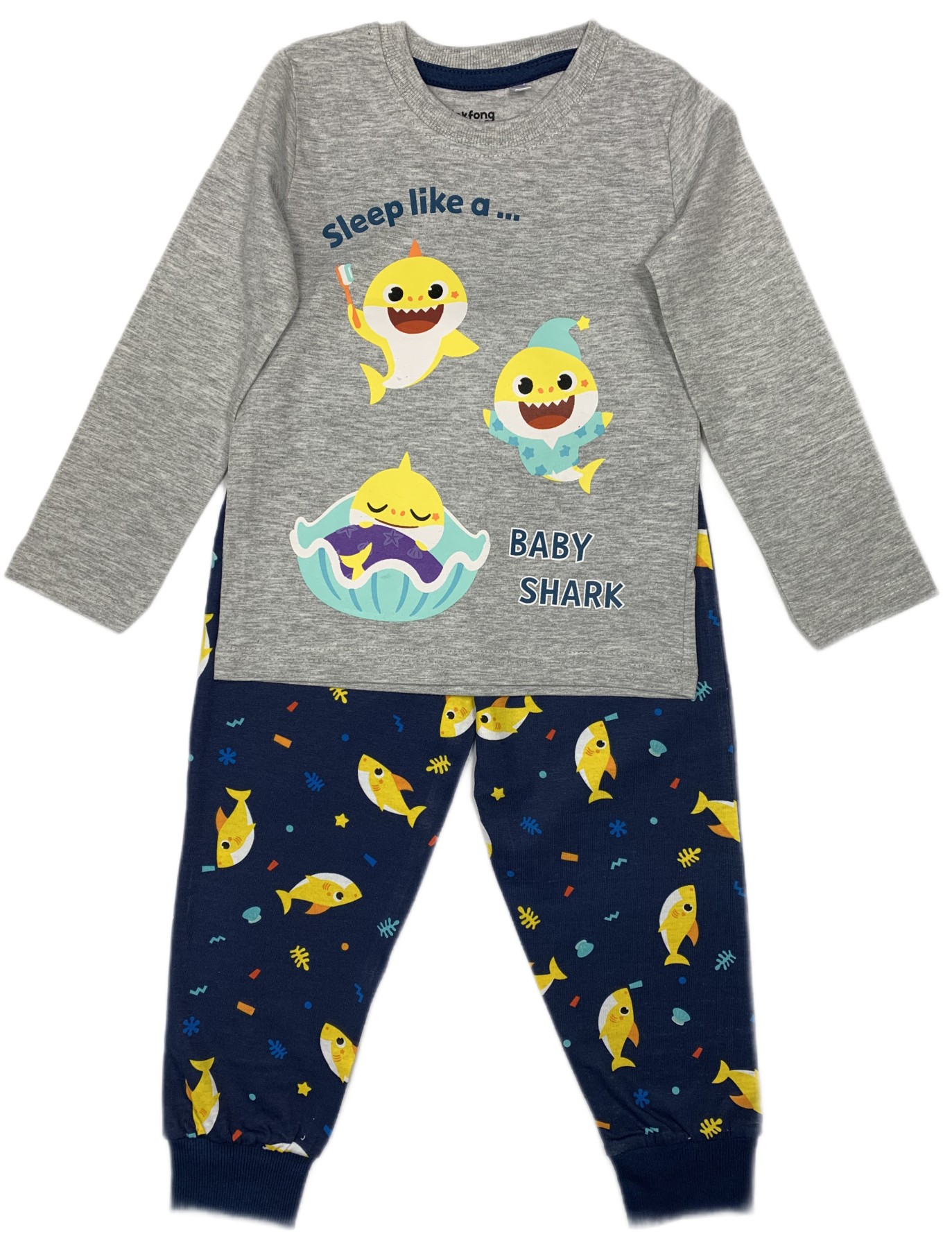 E-shop EPlus Chlapčenské pyžamo - Baby Shark sivé