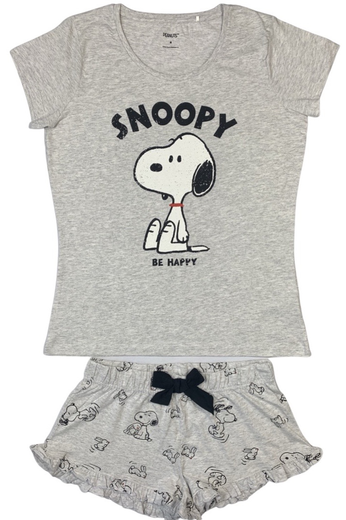 E-shop EPlus Dámske pyžamo - Snoopy sivé