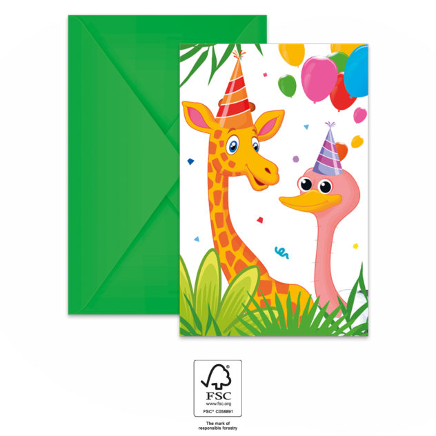 E-shop Procos Pozvánky Jungle Balloons 6 ks