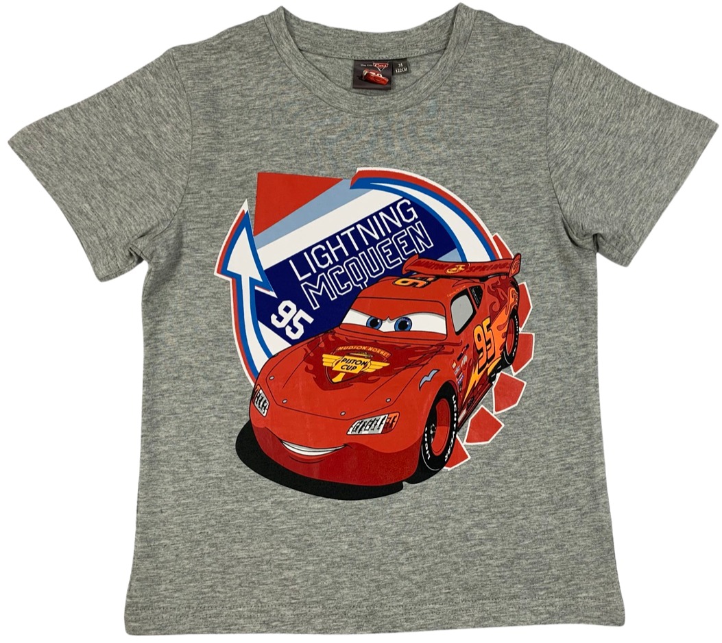E-shop Setino Chlapčenské tričko - Autá McQueen sivé