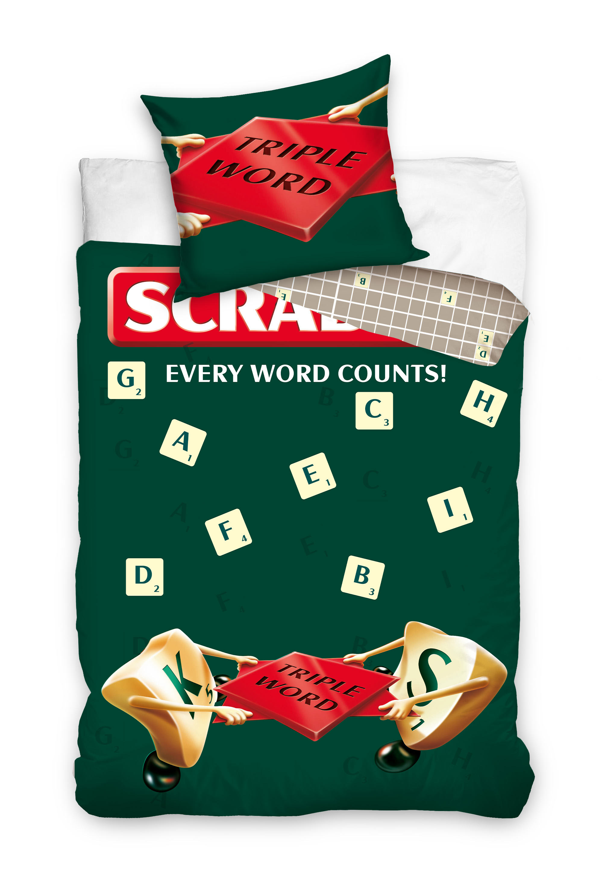 E-shop Carbotex Posteľné obliečky - Scrabble hra 140 x 200 cm