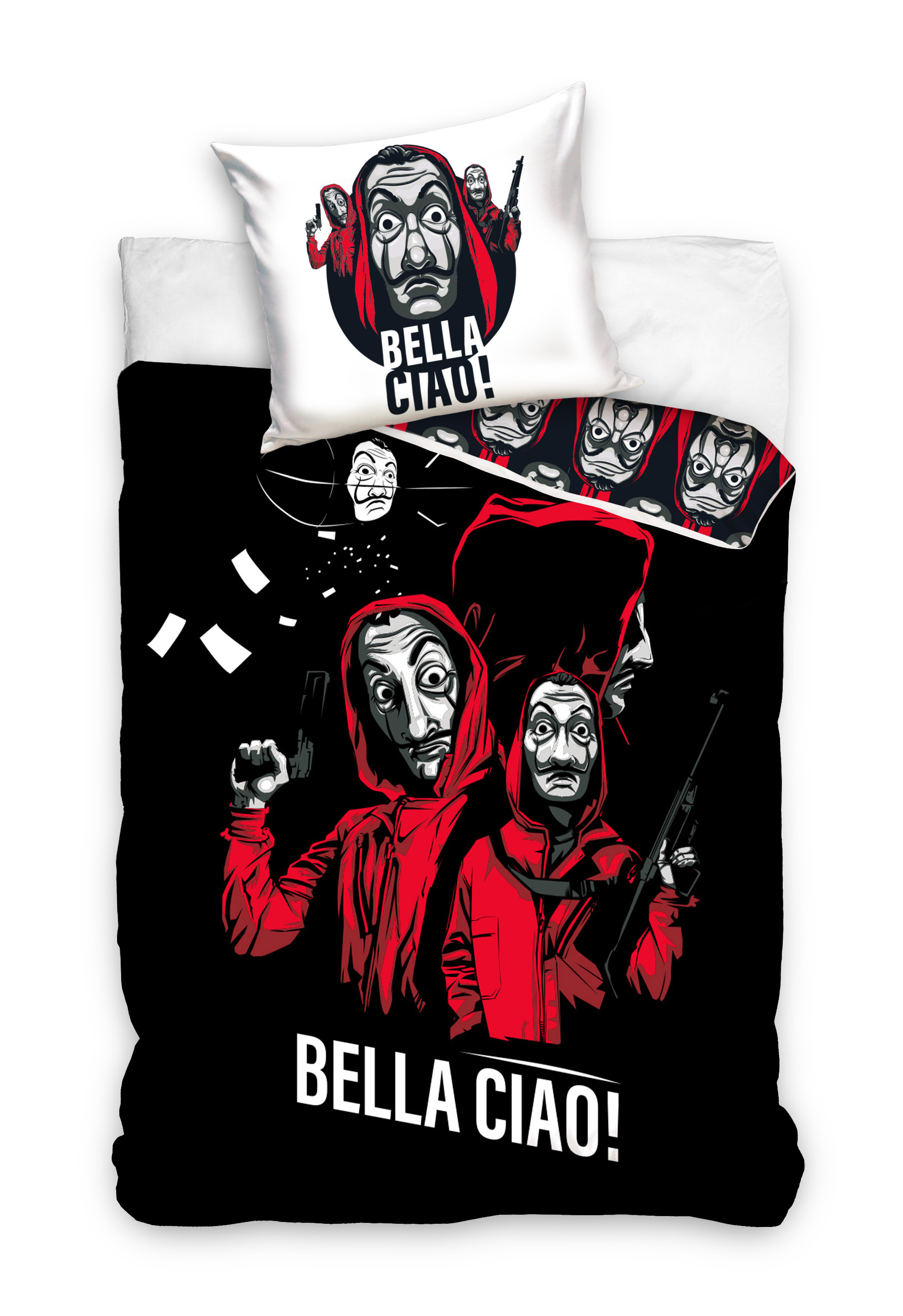 E-shop Carbotex Posteľné obliečky - La Casa de Papel Bella Ciao! 140 x 200 cm