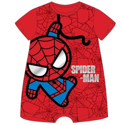 E-shop EPlus Detský letný kraťasový overal - Spiderman červený Veľkosť najmenší: 12 mesiacov