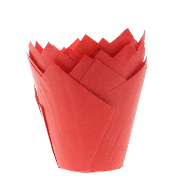 E-shop Cakesupplies Košíčky na muffiny červené tulipán 36 ks