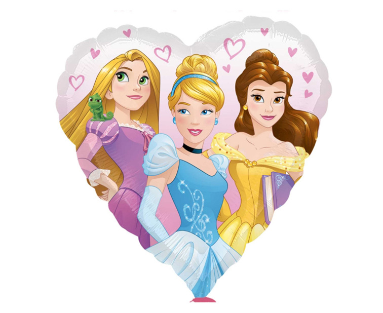 E-shop Amscan Fóliový balón srdce - Disney Princesses