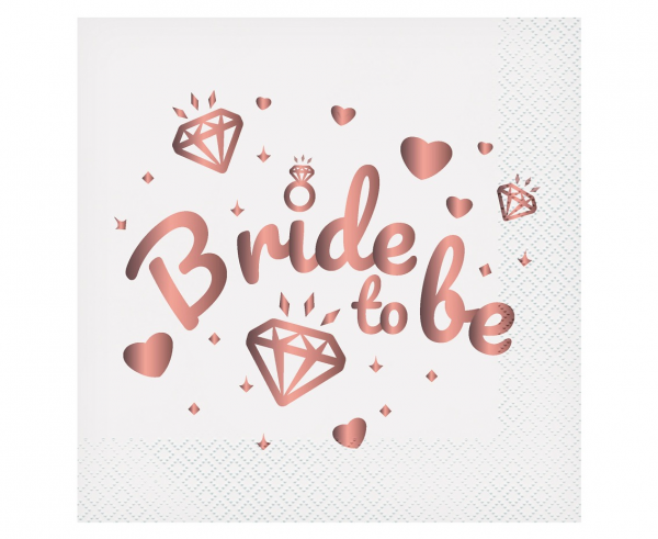 E-shop Godan Servítky - Bride to be biele 33 x 33 cm 20 ks