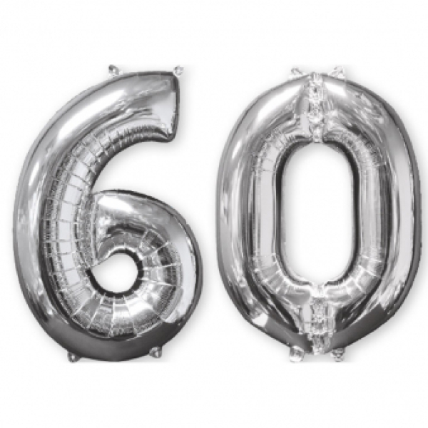 E-shop Amscan Fóliový balón 60 - strieborný