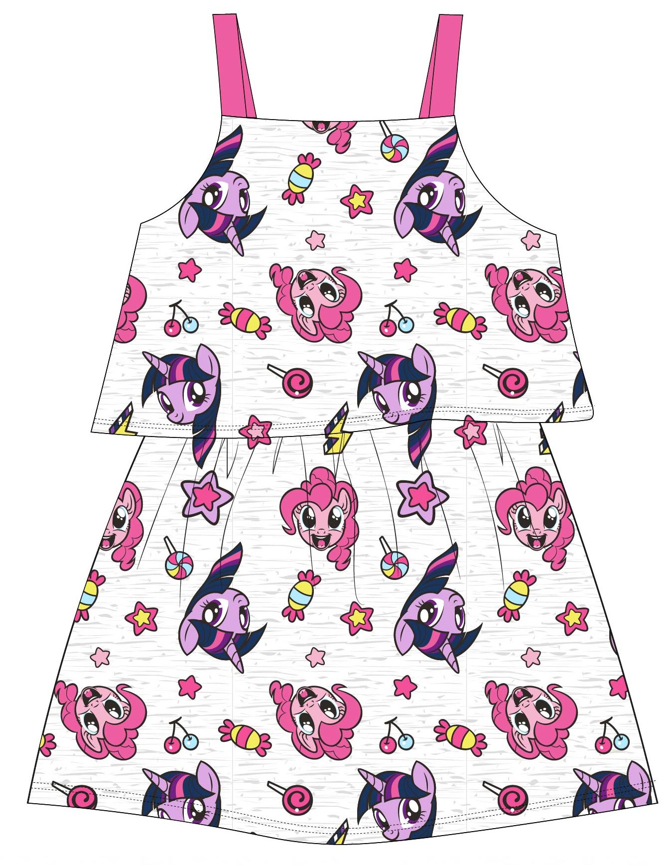 E-shop EPlus Dievčenské šaty - My Little Pony sivé