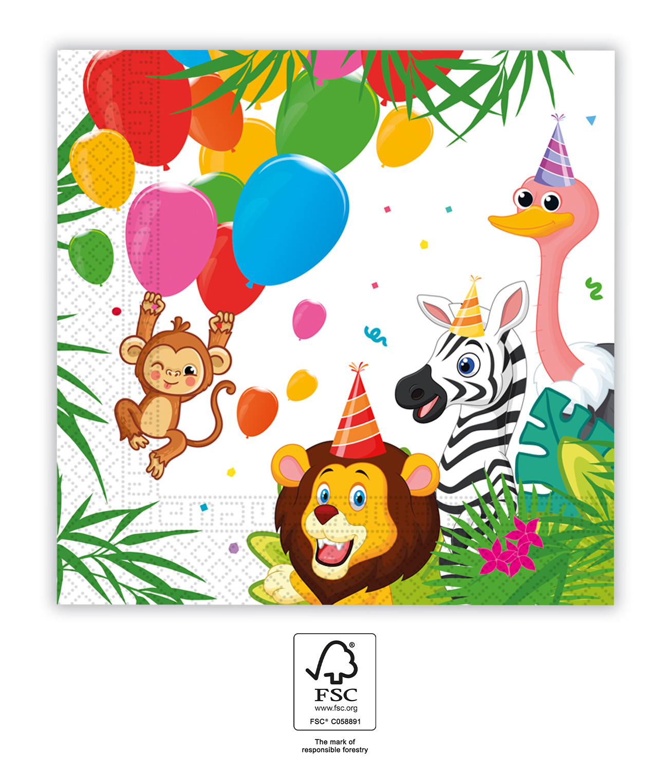 E-shop Procos Servítky - Jungle Party 33 x 33 cm 20 ks