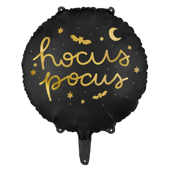 E-shop PartyDeco Fóliový balón - Hocus Pocus čierny 45 cm