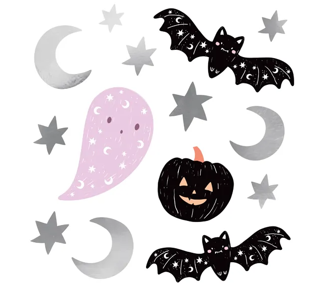 E-shop PartyDeco Nálepky - Halloween mix 4 ks