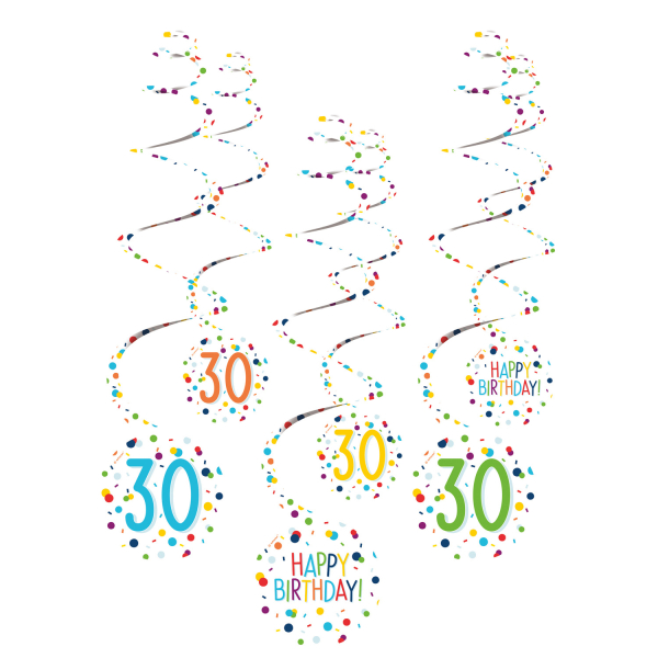 E-shop Amscan Dekoračné víry - Happy Birthday Konfety 30