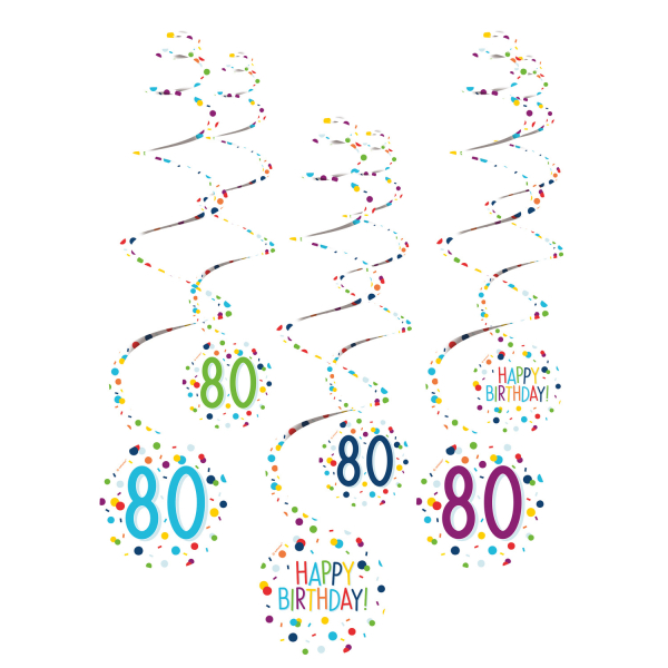 E-shop Amscan Dekoračné víry - Happy Birthday Konfety 80