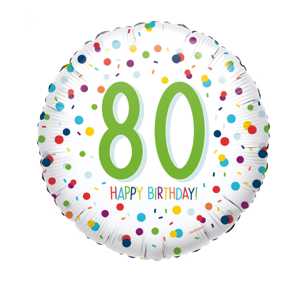 E-shop Amscan Fóliový balón kruh - 80. narodeniny