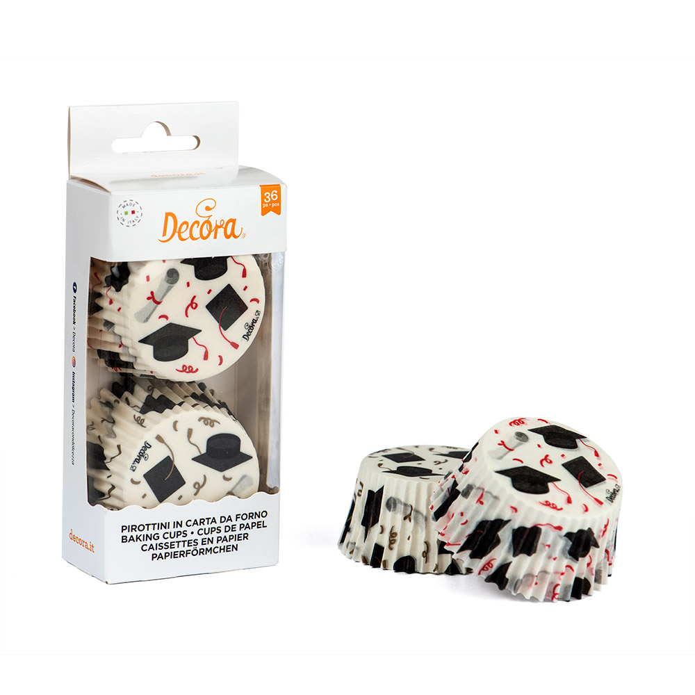 Decora Papierové košíčky na pečenie - Promócie 36 ks