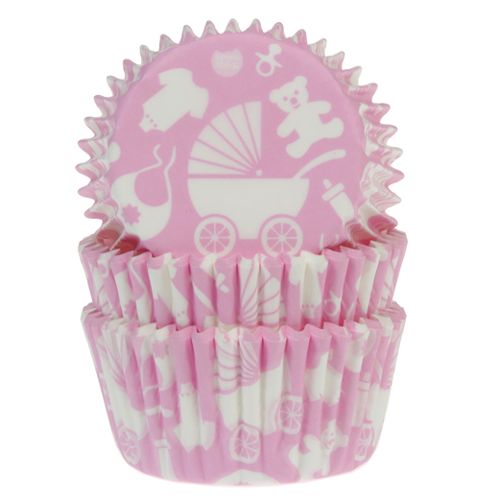 E-shop House of Cake Papierové košíčky na pečenie Baby Shower - ružové 50 ks