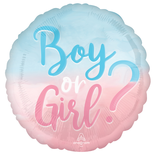 E-shop Amscan Fóliový balón - Boy or Girl ? kruh 43 cm